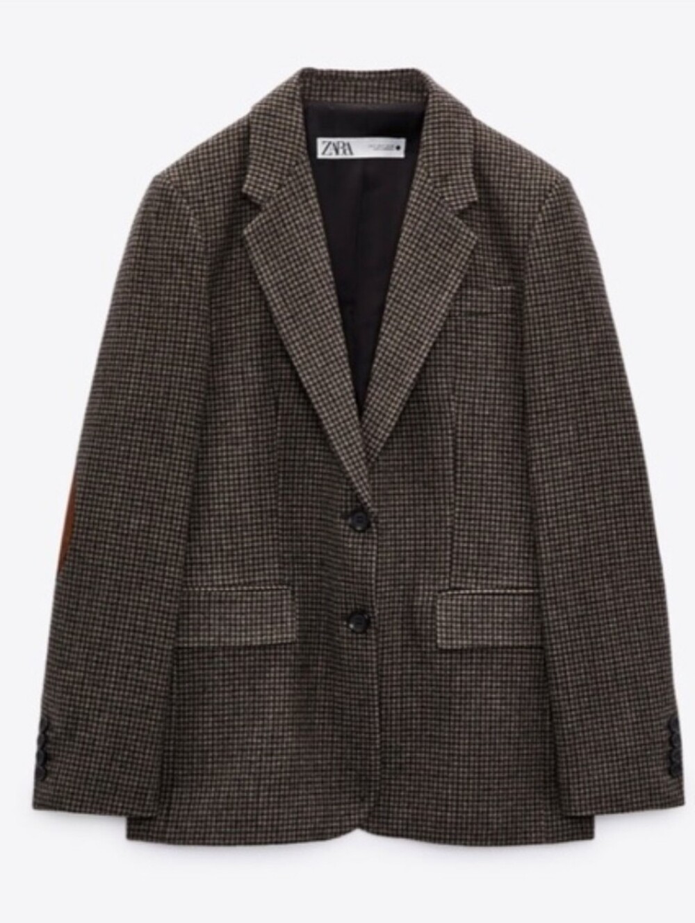 ZARA Wool Blend  Blazer Brown Size L - Picture 5 of 16